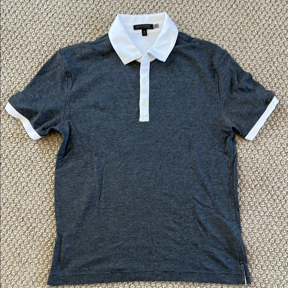Banana Republic Black and White Polo Shirt Classic Design